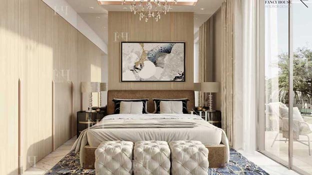 hotel style bedroom
