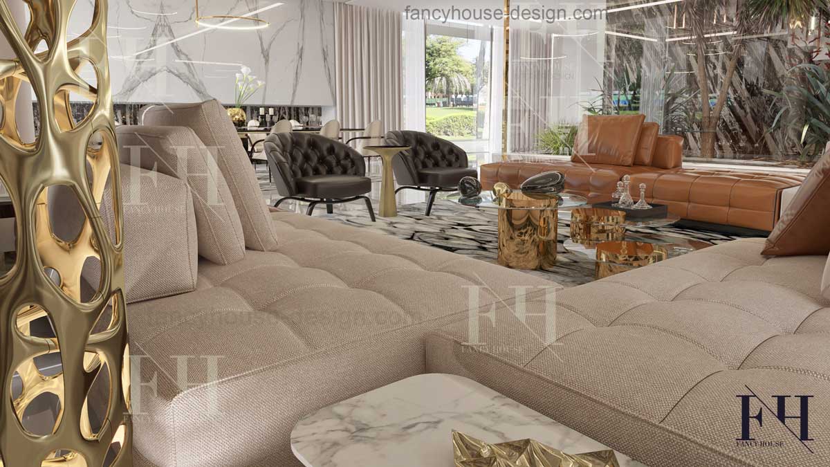 Contemporary style living room