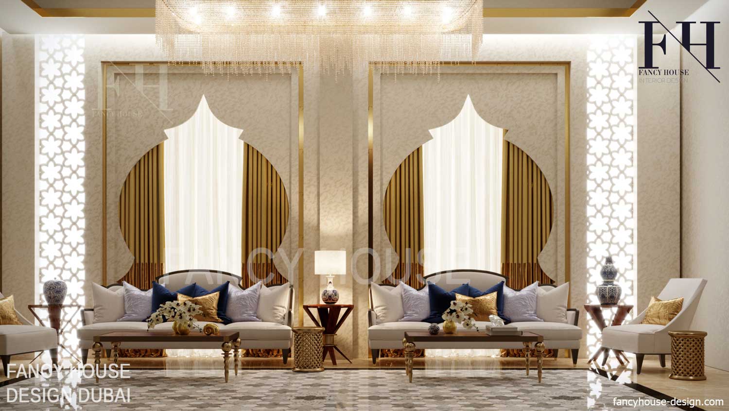 Luxury arabic majlis interior design