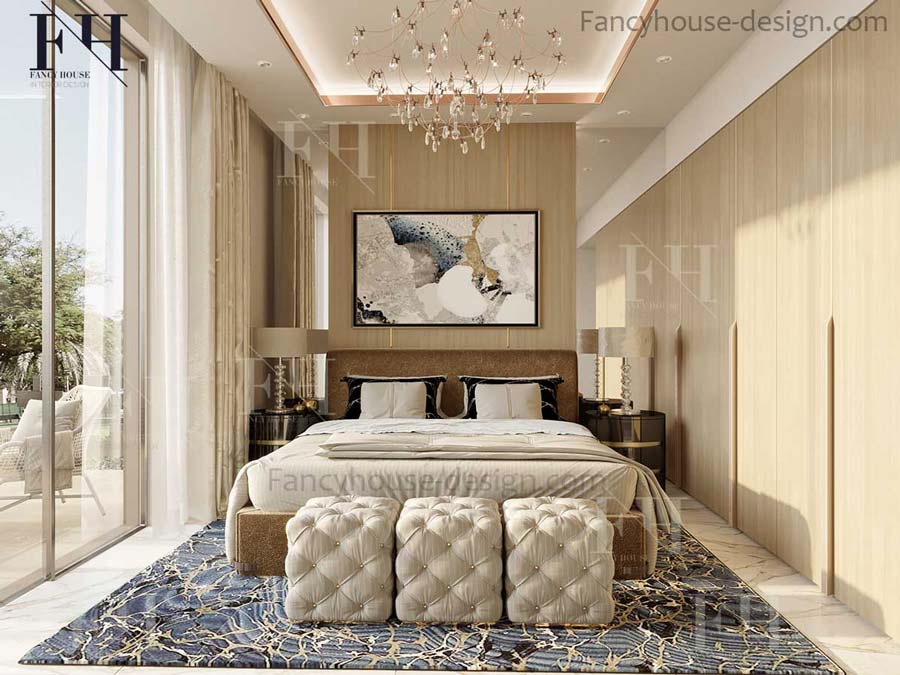 Luxury bedroom in ф Dubai villa