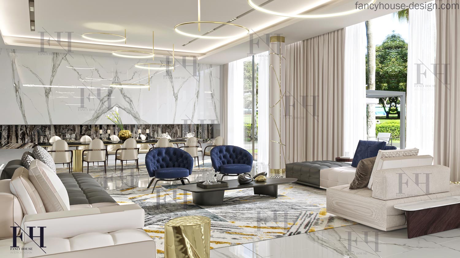 expensive modern home interior design in Dubai