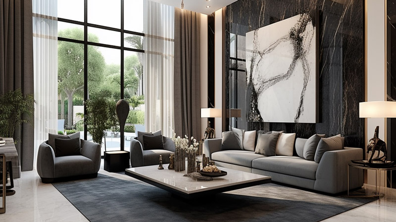 Modern living room interior design