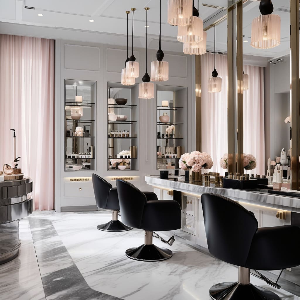 Stylish beauty salon interior design
