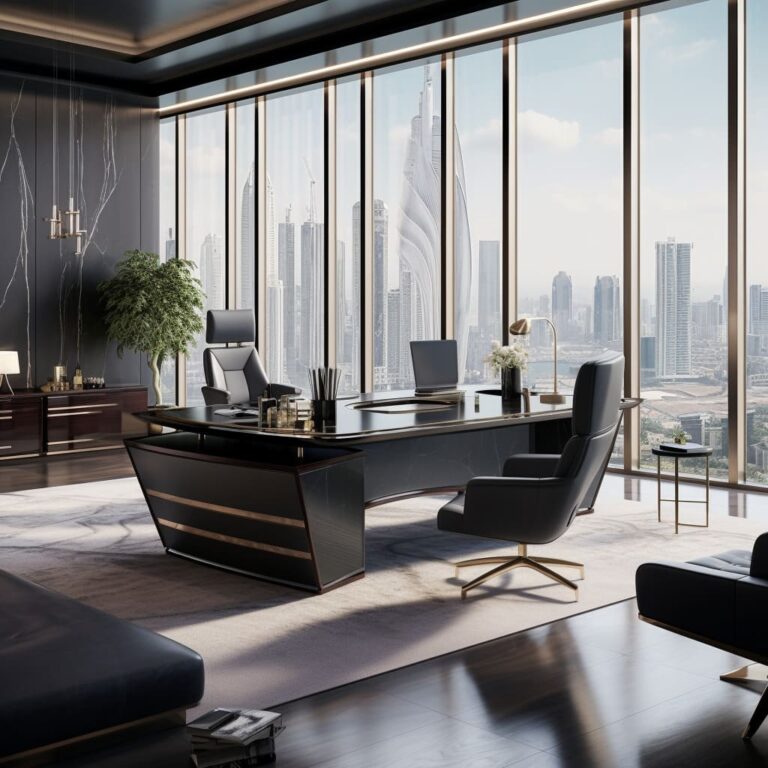 Luxury Elegance in Modern CEO Office Interior Design | FH