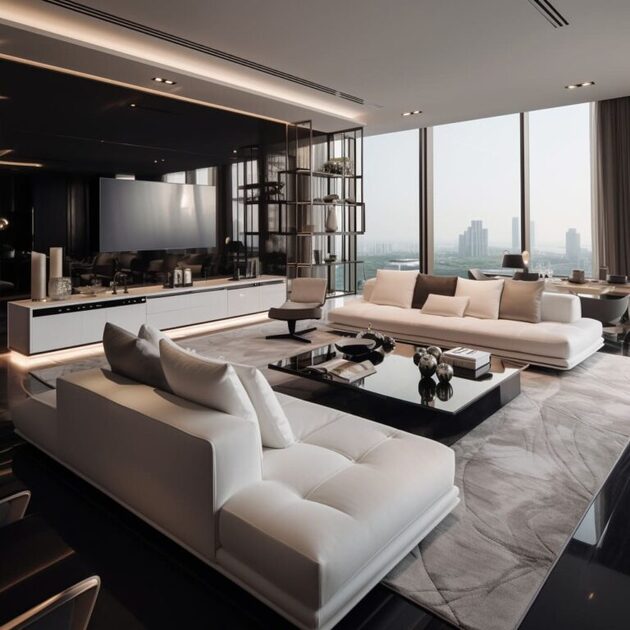 Maximizing Elegance in Spacious Living Room Interiors