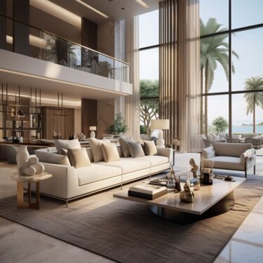 Modern Elegance of Luxurious Living Interior Design | FH