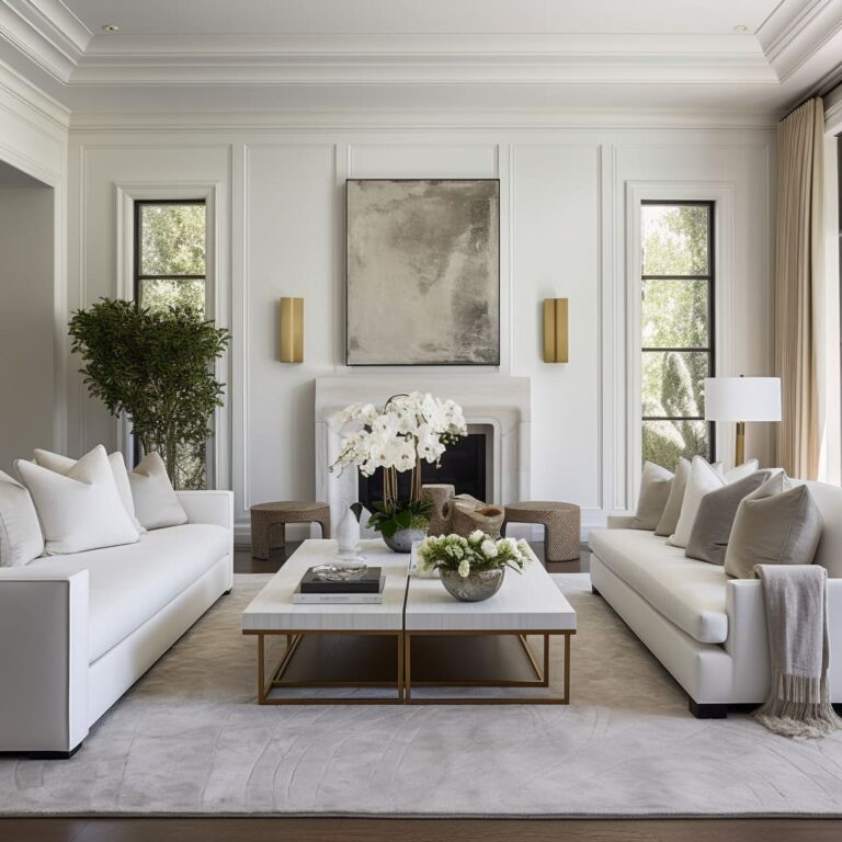 Bright and Beautiful: White Living Room Magic | FH