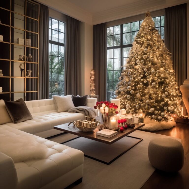Mansion Christmas Living Room