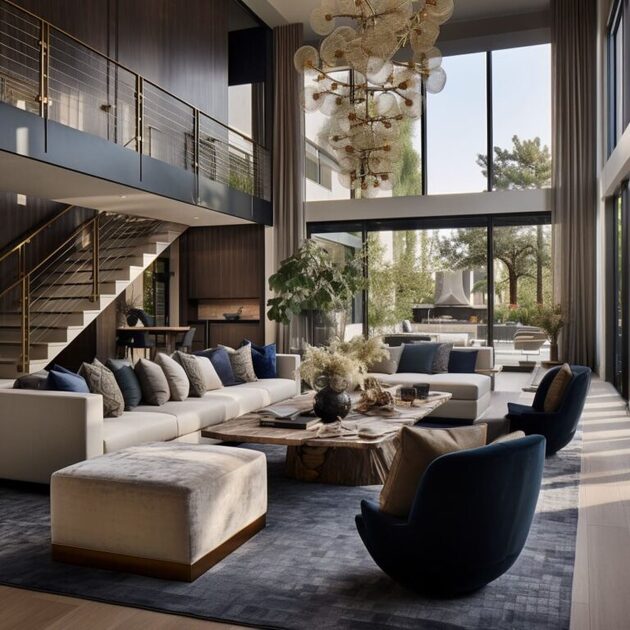 Dramatic Bold Design for Contemporary Luxurious Living Rooms