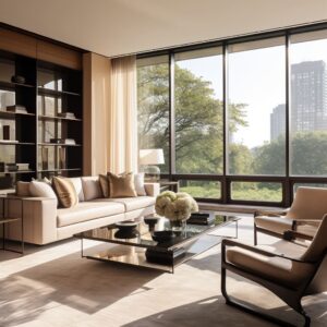 Penthouse Minimalist Aesthetic in Living Room Designs | FH