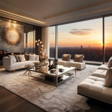 Image showcasing Cgi luxury penthouse interior, apartment renovation, coach set ... - Fiverr