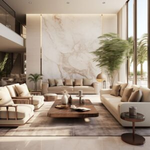 Modern Elegance of Luxurious Living Interior Design | FH