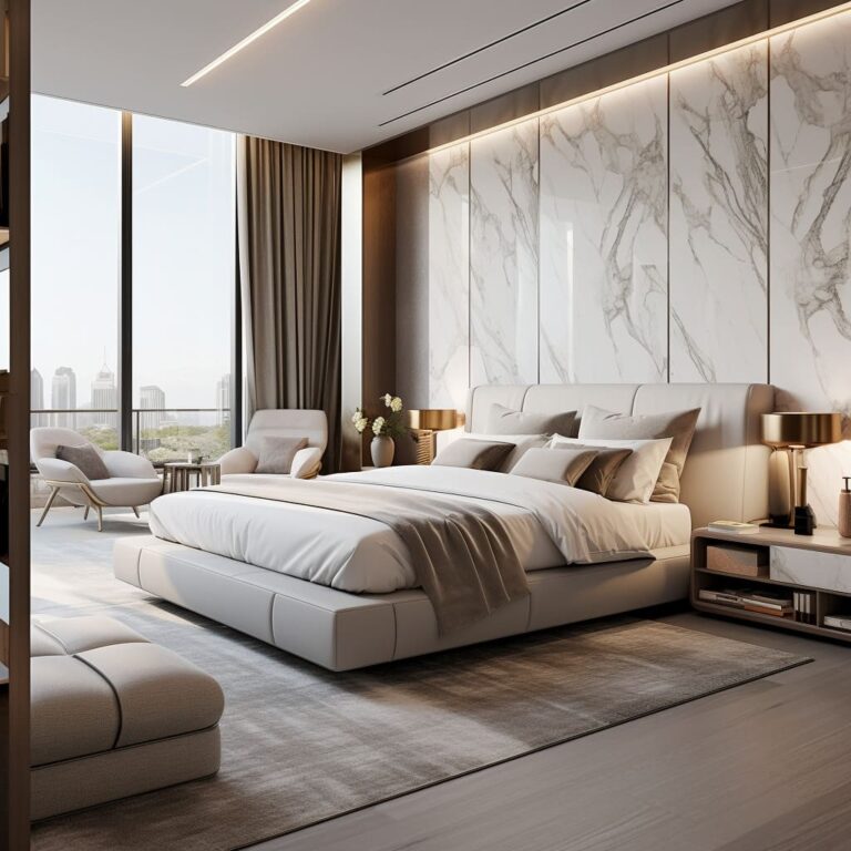 Illustration of Marble Design Bedroom