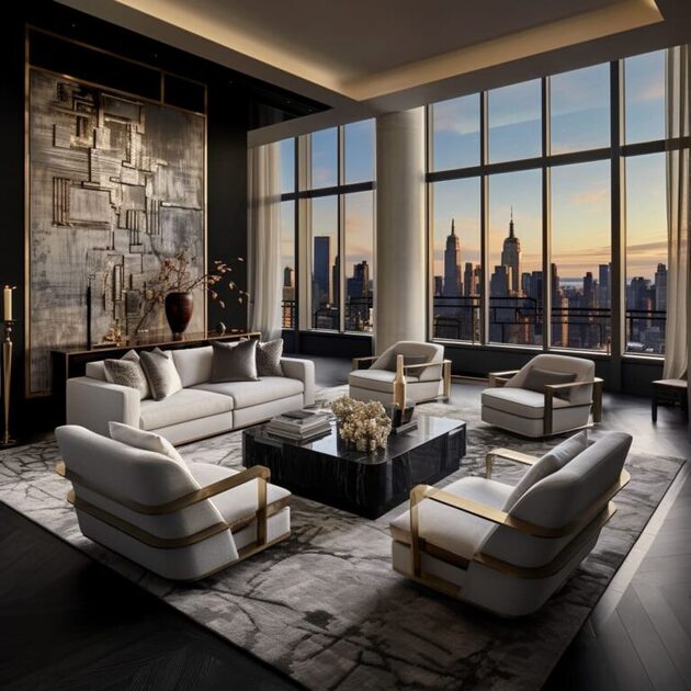 Common Threads and Unique Weaves in Penthouse Design | FH - Ecological Furniture Design Luxury Penthouse