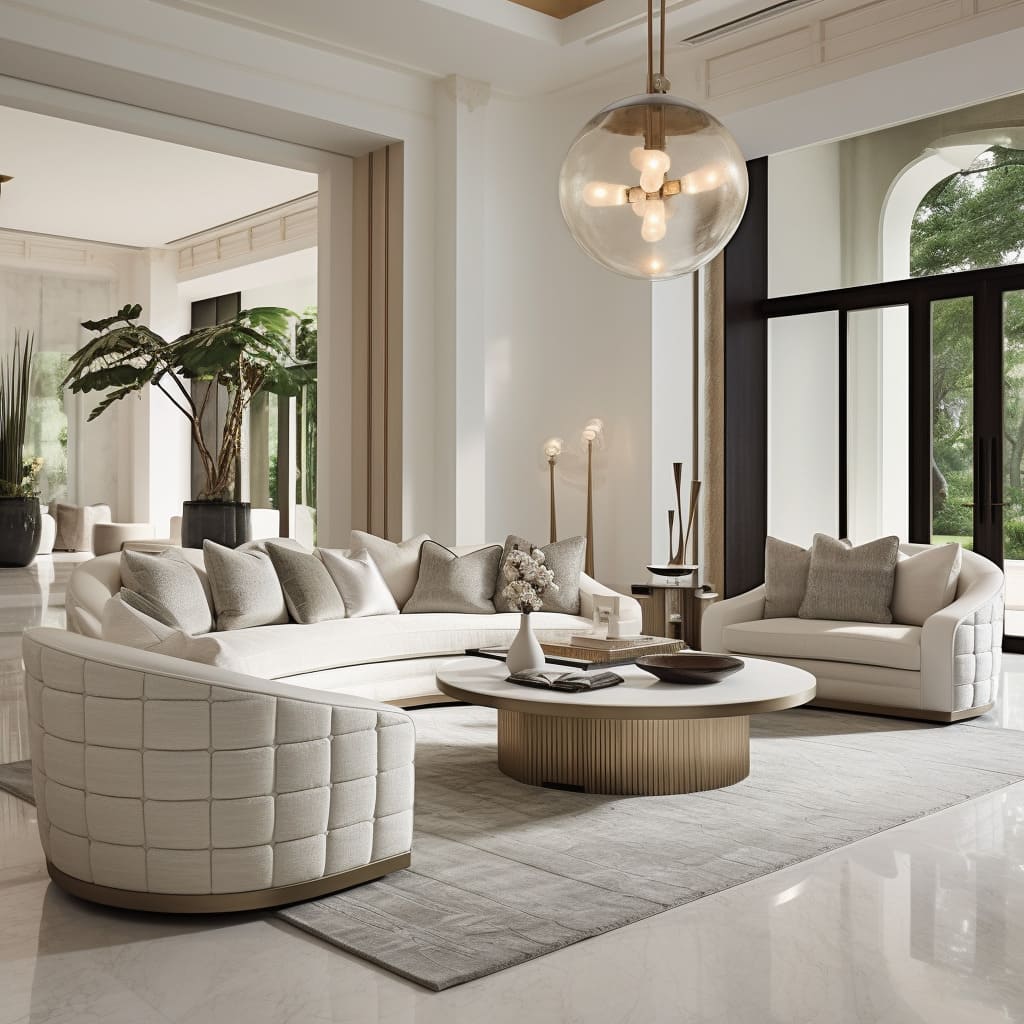 Spaciousness meets style in this modern living room, celebrating the best of contemporary interior design.