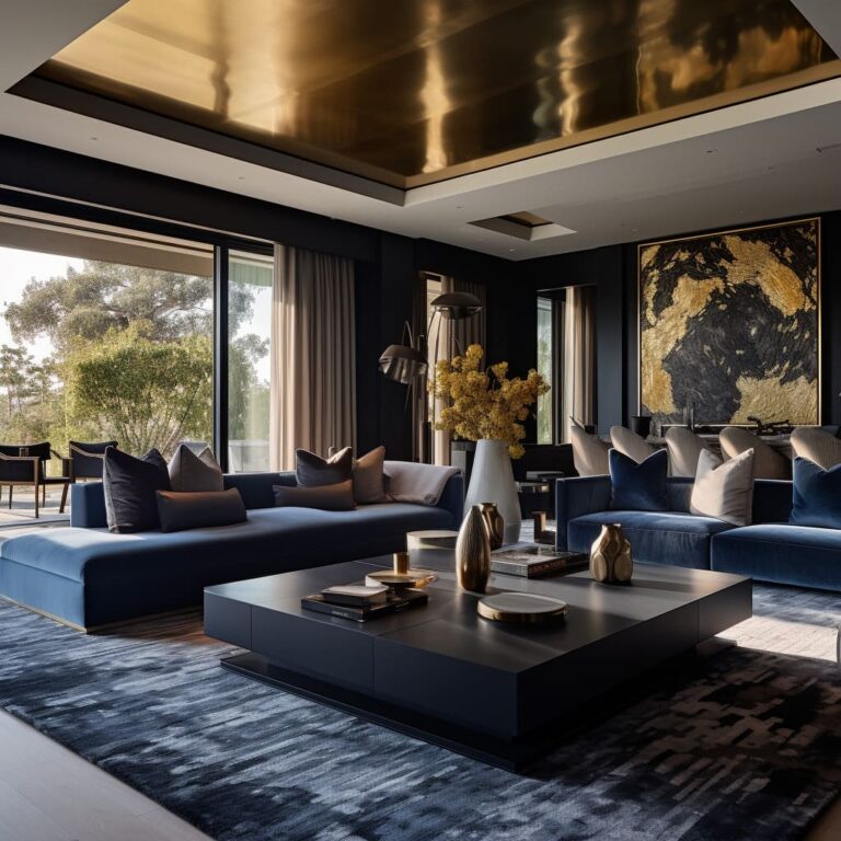 Dramatic Bold Design for Contemporary Luxurious Living Rooms
