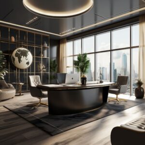 Luxury Elegance in Modern CEO Office Design