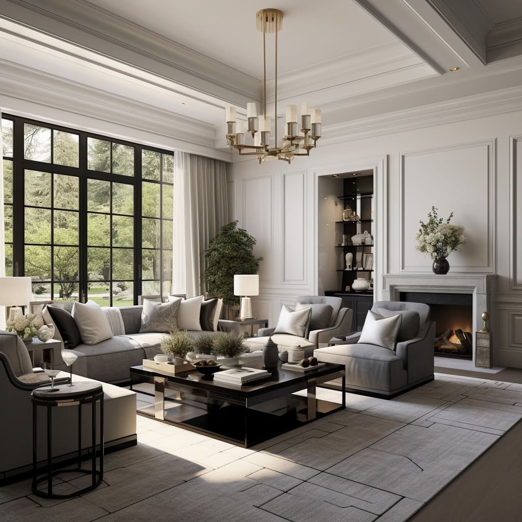 The New York style of this living room is timeless yet fresh.