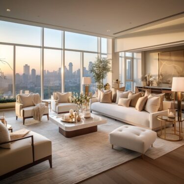 Penthouse Minimalist Aesthetic in Living Room Designs | FH - Penthouse Minimalist Living Room Setup Ideas