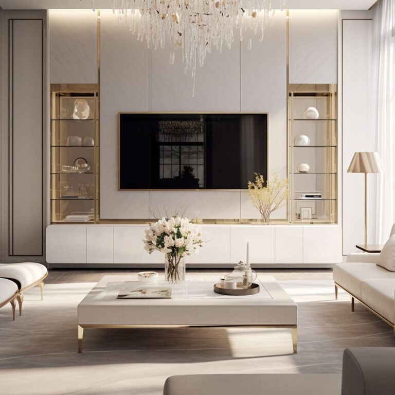 Luxury Modern TV Wall Design in Stylish Living Room | FH
