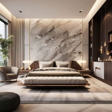 Master Bedroom Designs with Marble Headboards | Fancy House