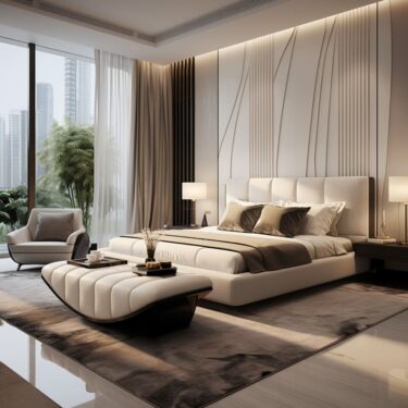 Elegance of Off-White Master Bedroom Interior Design | FH