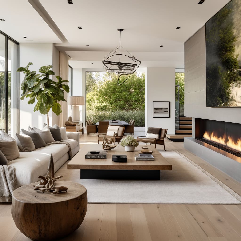 The furniture in this living room has been handpicked for its environmentally friendly footprint and modern appeal.