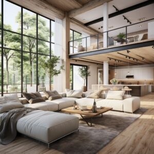 Picture of Urban Industrial-Chic Aesthetic in Modern Living Rooms | FH
