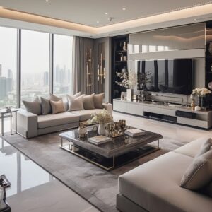 Modern Living room with Soft Gray Tones for a Timeless Home