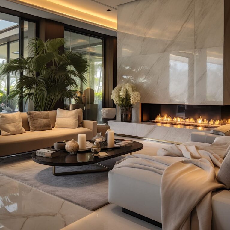 Modern Elegance of Luxurious Living Interior Design | FH