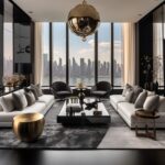 Illustration of Inviting Textured Penthouse Apartment