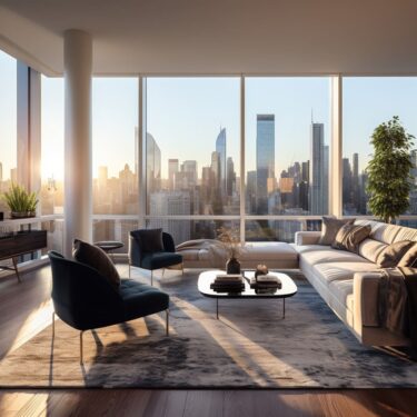 View of Minimalist Decor Modernized This Dubai Penthouse.
