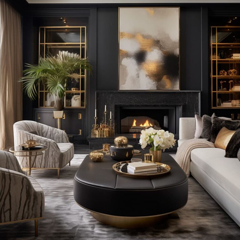 Dramatic Bold Design for Contemporary Luxurious Living Rooms