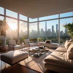 Picture of Penthouse Minimalist Aesthetic in Living Room Designs | FH