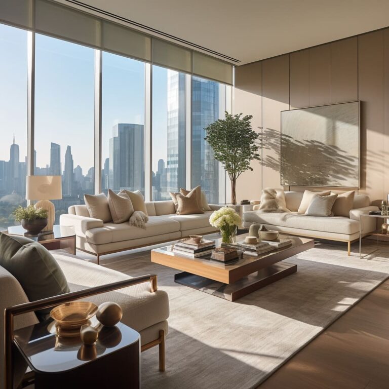 Penthouse Minimalist Aesthetic in Living Room Designs | FH - Penthouse Minimalist Room Layout Ideas