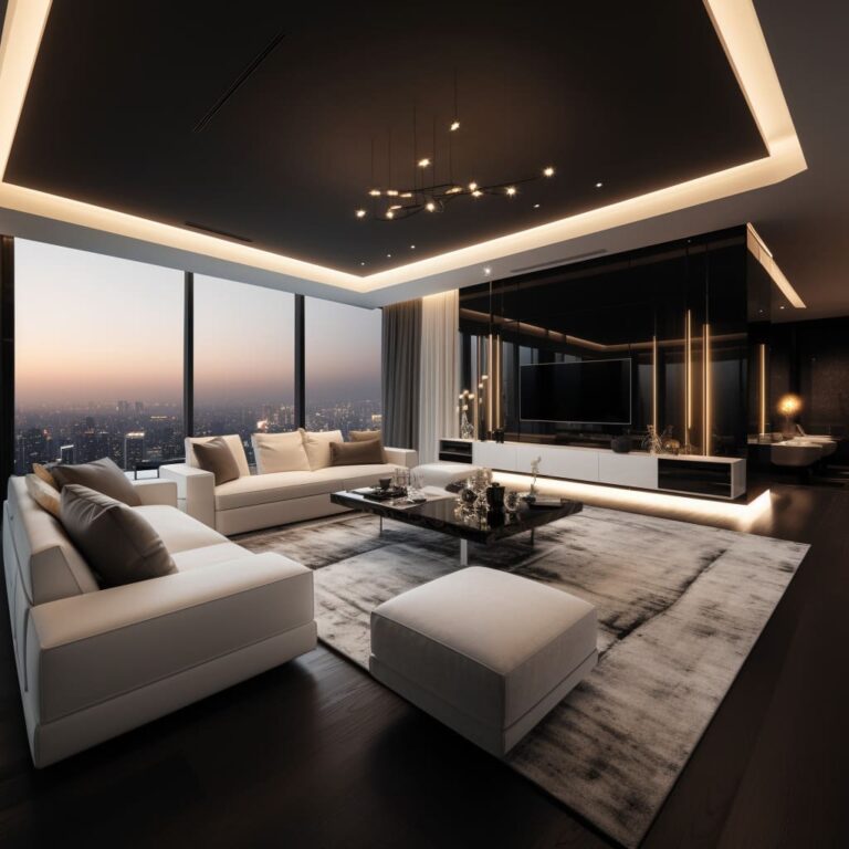 View of 20 Luxurious Penthouse Apartment Aesthetic Ideas