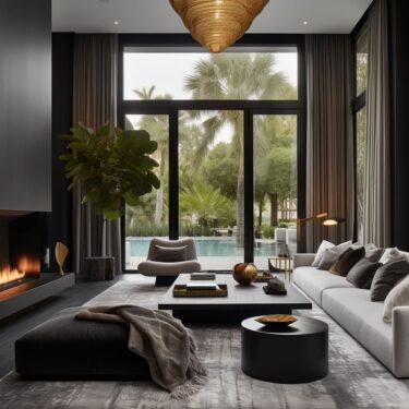 Dramatic Bold Design for Contemporary Luxurious Living Rooms