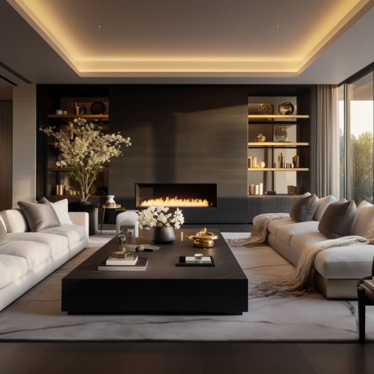 Dramatic Bold Design for Contemporary Luxurious Living Rooms