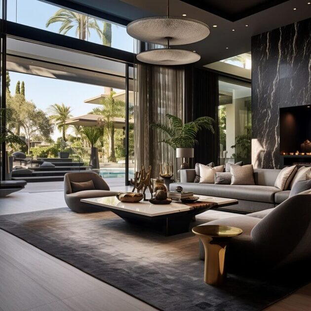 Dramatic Bold Design for Contemporary Luxurious Living Rooms