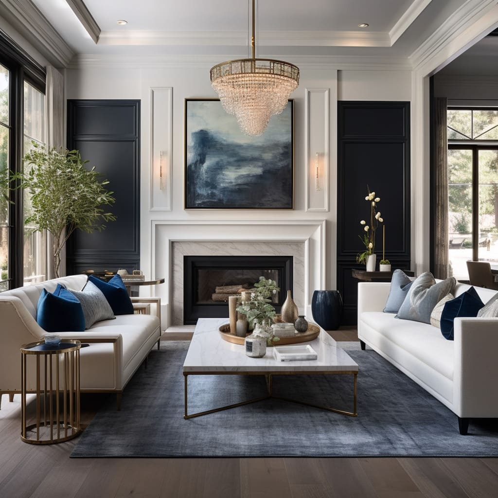 This living room showcases the best of California interior design.