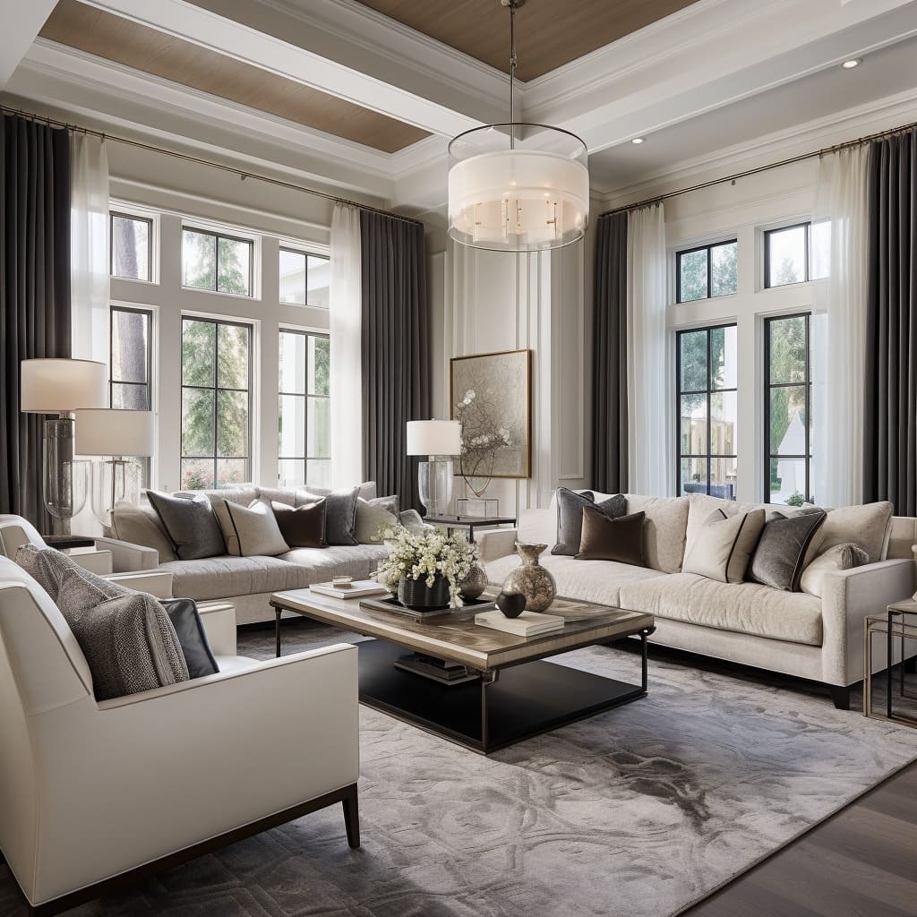 This modern classic living room is the heart of the home, inviting and stylish
