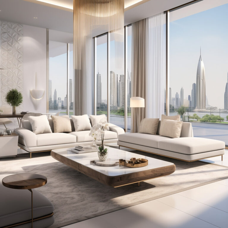 Photo inspiration: Penthouse Apartment Interior Design In Neutral Whites Reference: Penthouse Interior Design In Dubai Elegance And Opulence