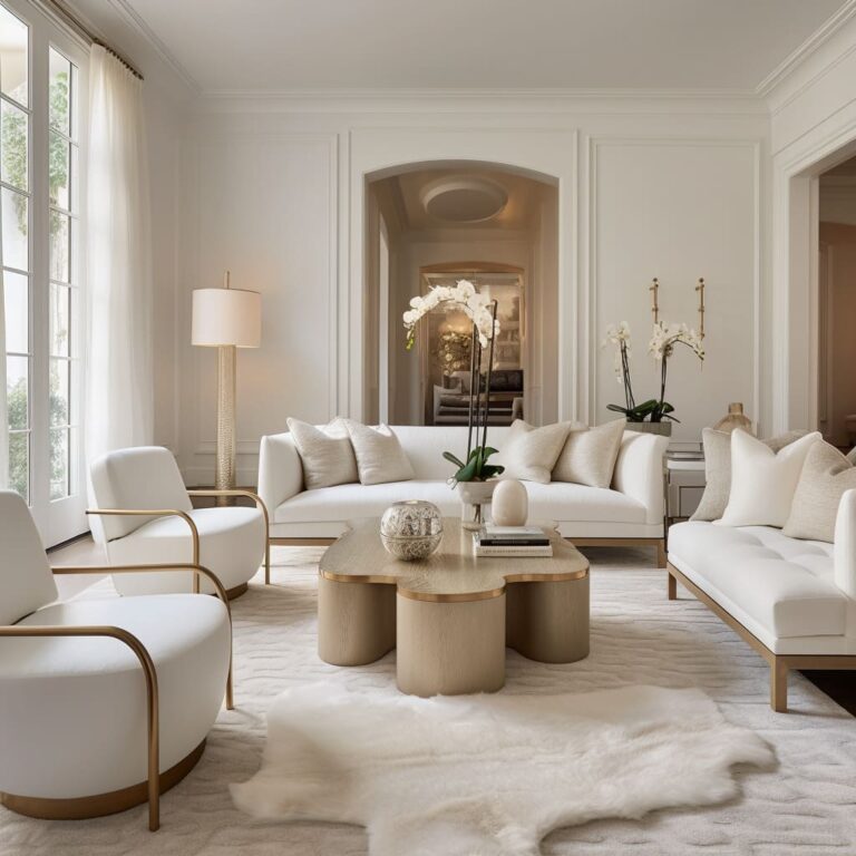 Bright and Beautiful: White Living Room Magic | FH