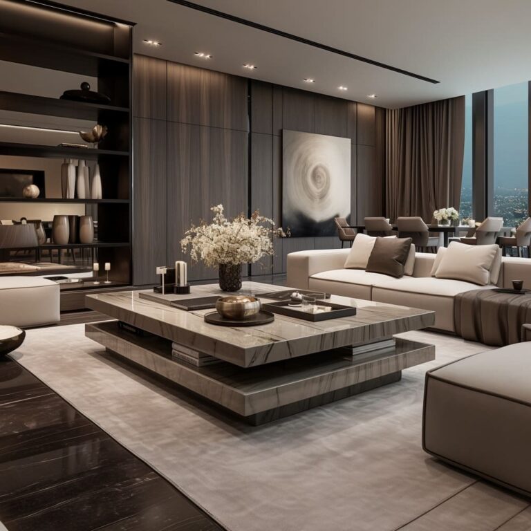 Use of Natural Stone in Modern Living Room Design | FH