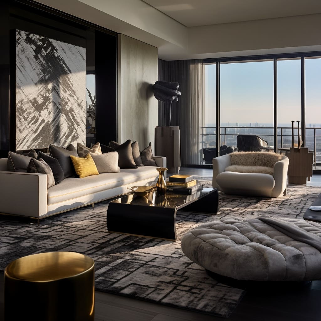 A luxurious living space designed for stylish city living