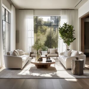 White and Beige in Contemporary Living room Interiors