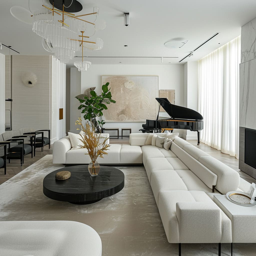 A morning room, offering relaxation without compromising the minimalist style