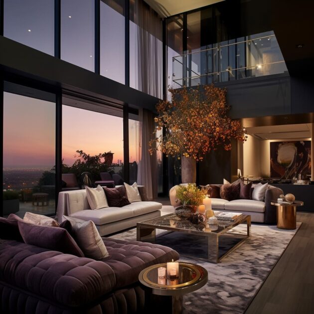 Image showcasing Luxurious Urban Aesthetic in Modern Living Room Interiors