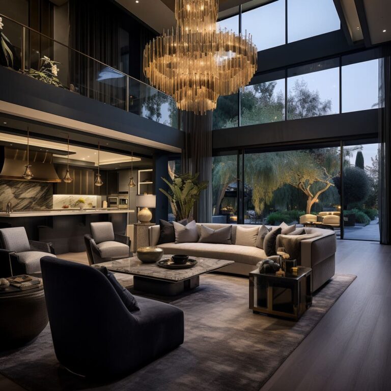 Luxury Gray Living Room Interior Design Ideas | FH