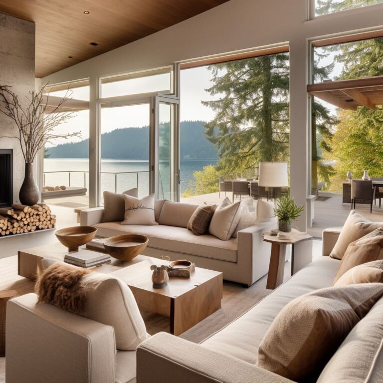 Modern Lakeside Living Interior Design by the Water's Edge